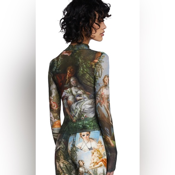 Very cool modern renaissance mesh top Small - Picture 5 of 6